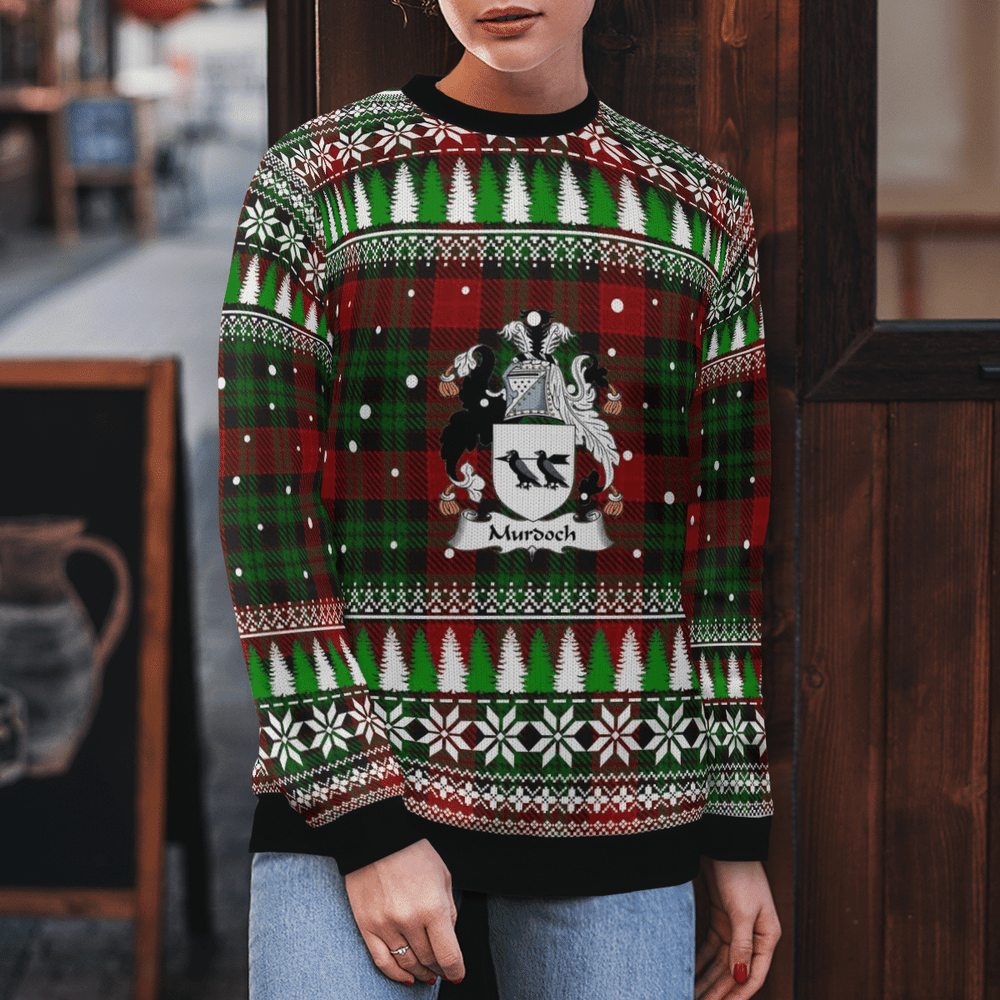 Clan Murdoch Tartan Christmas Ugly Sweater EZ75 Murdoch Tartan Tartan Ugly Sweater   
