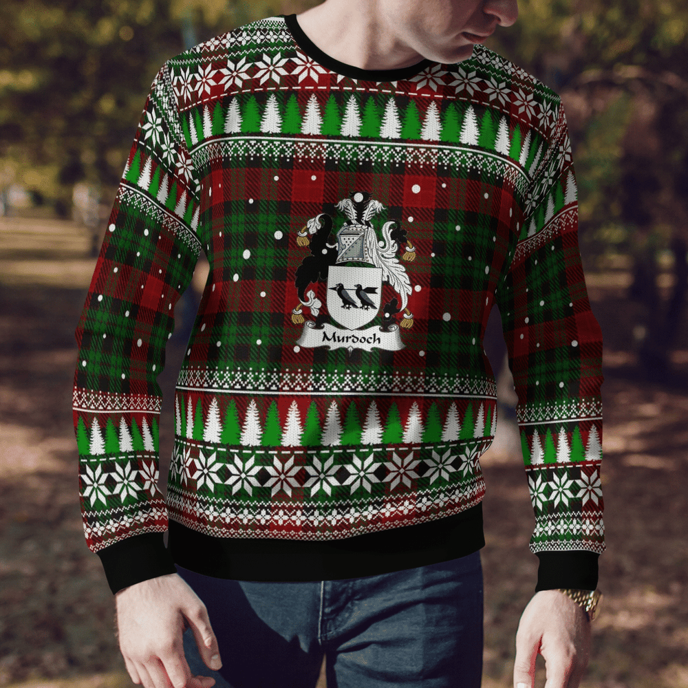 Clan Murdoch Tartan Christmas Ugly Sweater EZ75 Murdoch Tartan Tartan Ugly Sweater   
