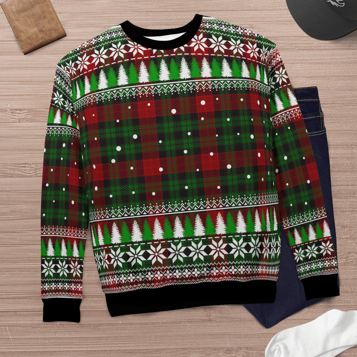Clan Murdoch Tartan Christmas Ugly Sweater BO18 Murdoch Tartan Tartan Ugly Sweater   