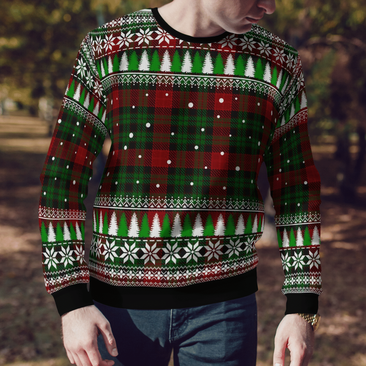 Clan Murdoch Tartan Christmas Ugly Sweater BO18 Murdoch Tartan Tartan Ugly Sweater   