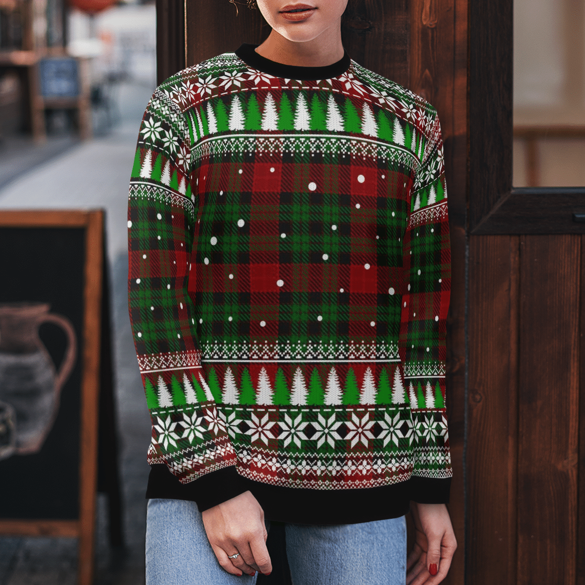 Clan Murdoch Tartan Christmas Ugly Sweater BO18 Murdoch Tartan Tartan Ugly Sweater   