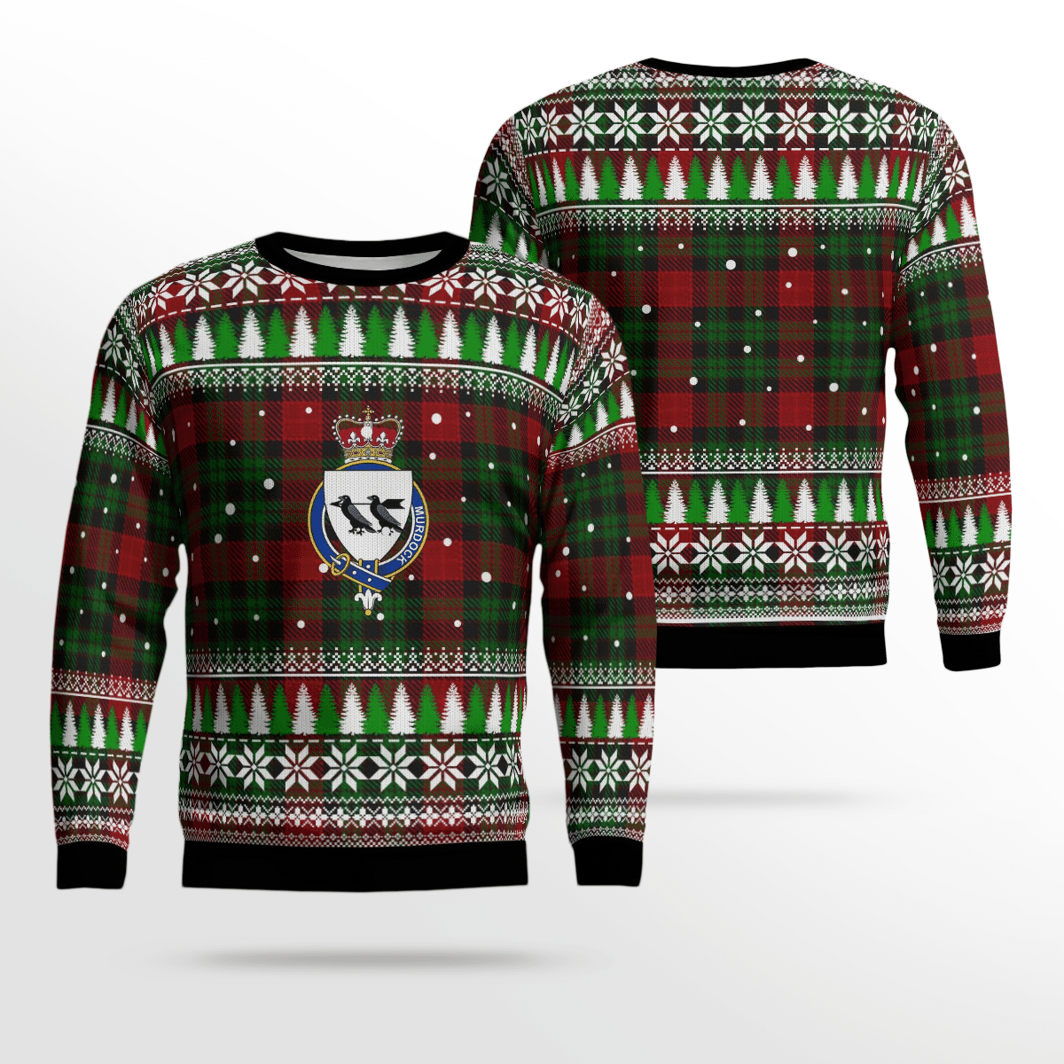 Clan Murdock Crest Tartan Christmas Ugly Sweater MX82 Murdock Crest Tartan Tartan Ugly Sweater   