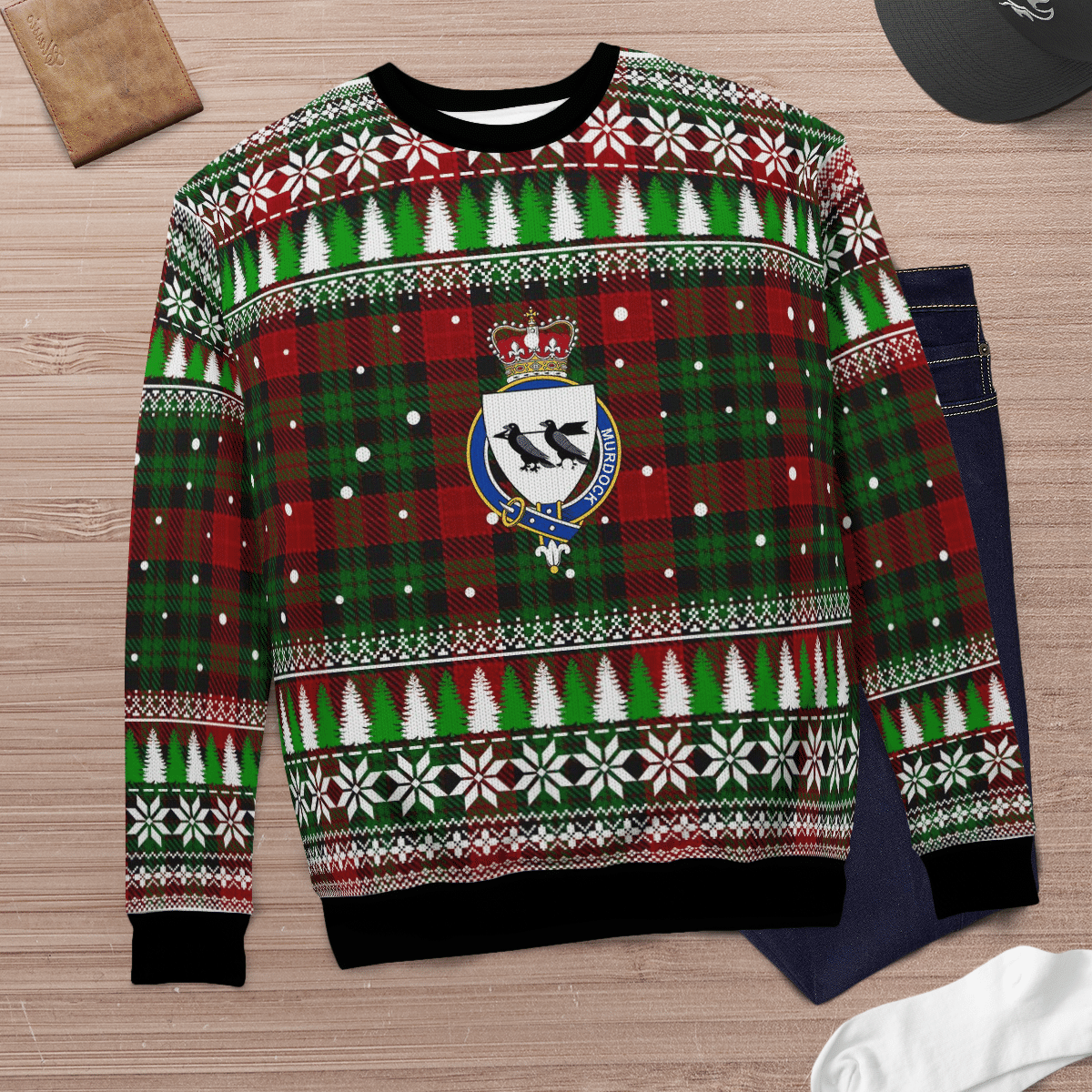 Clan Murdock Crest Tartan Christmas Ugly Sweater MX82 Murdock Crest Tartan Tartan Ugly Sweater   