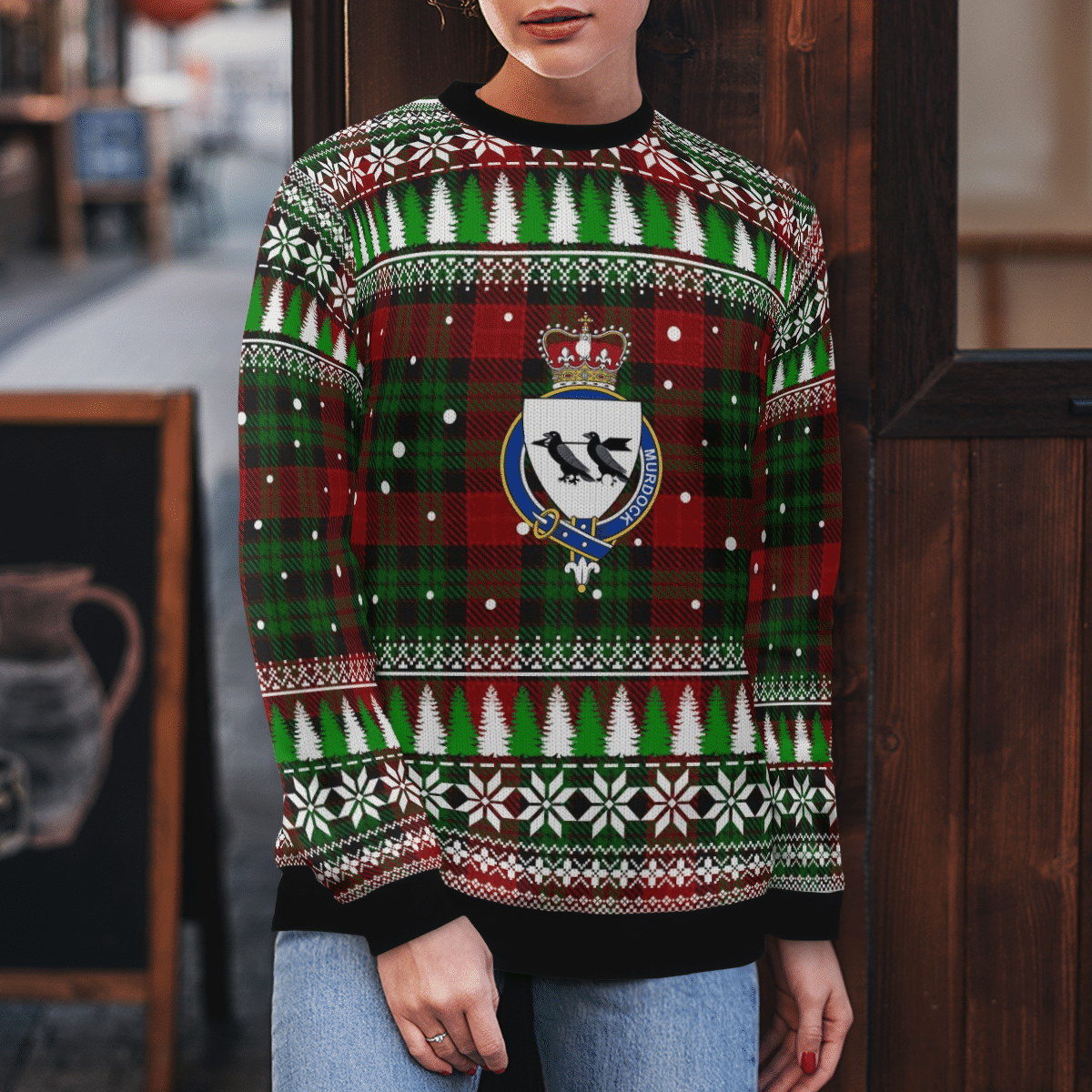 Clan Murdock Crest Tartan Christmas Ugly Sweater MX82 Murdock Crest Tartan Tartan Ugly Sweater   