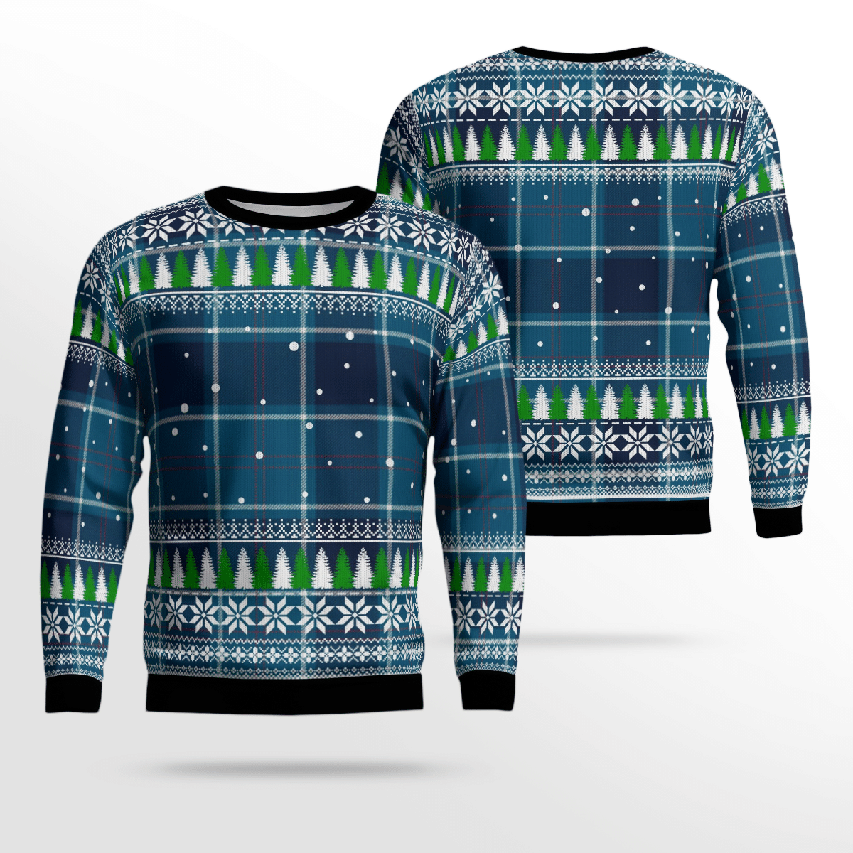 Clan US Navy Tartan Christmas Ugly Sweater UR31 US Navy Tartan Tartan Ugly Sweater   