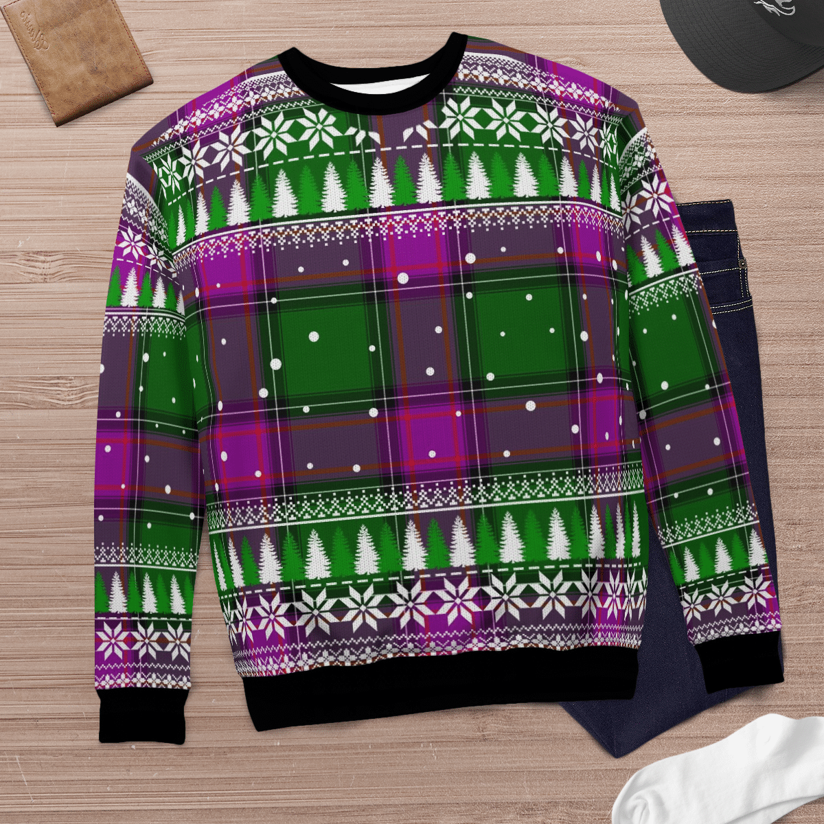 Clan New Hampshire Tartan Christmas Ugly Sweater SF13 New Hampshire Tartan Tartan Ugly Sweater   