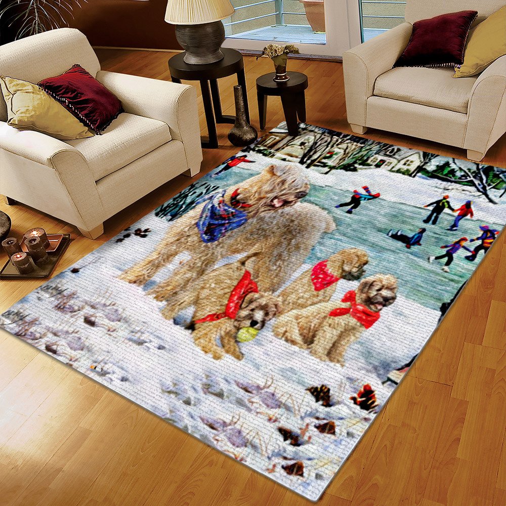 Terrier Rug, Get Your Irish On Area Rug, Irish Palestinian Solidarity Printing Floor Mat Carpet, Irish Wheaten Terrier Rug, Gifts for Irish - D20