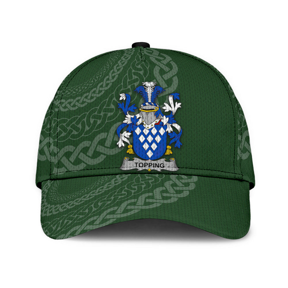 Clan Topping Coat Of Arms - Irish Family Crest St Patrick's Day Classic CapVK11 Classic Cap - Topping Coat Of Arms St Patrick's Day Classic Cap Irish Cap   