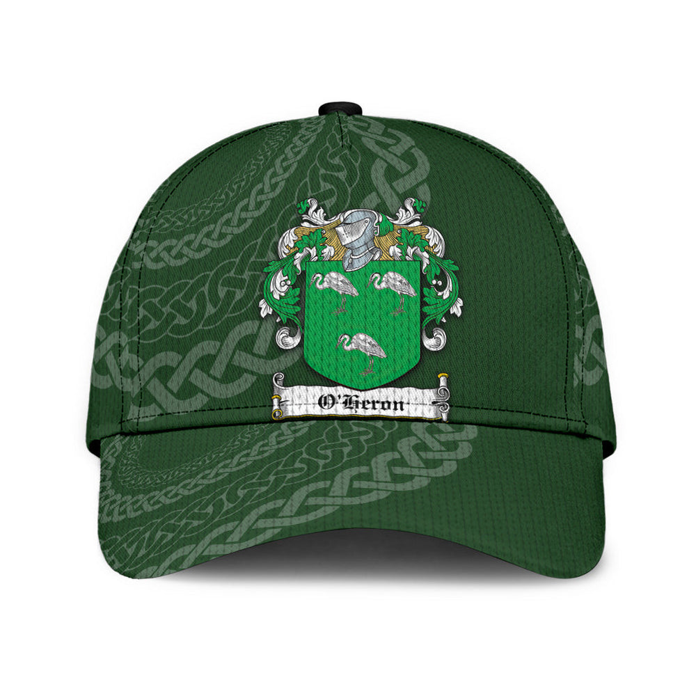 Clan Oheron Coat Of Arms - Irish Family Crest St Patrick's Day Classic CapJP42 Classic Cap - Oheron Coat Of Arms St Patrick's Day Classic Cap Irish Cap   