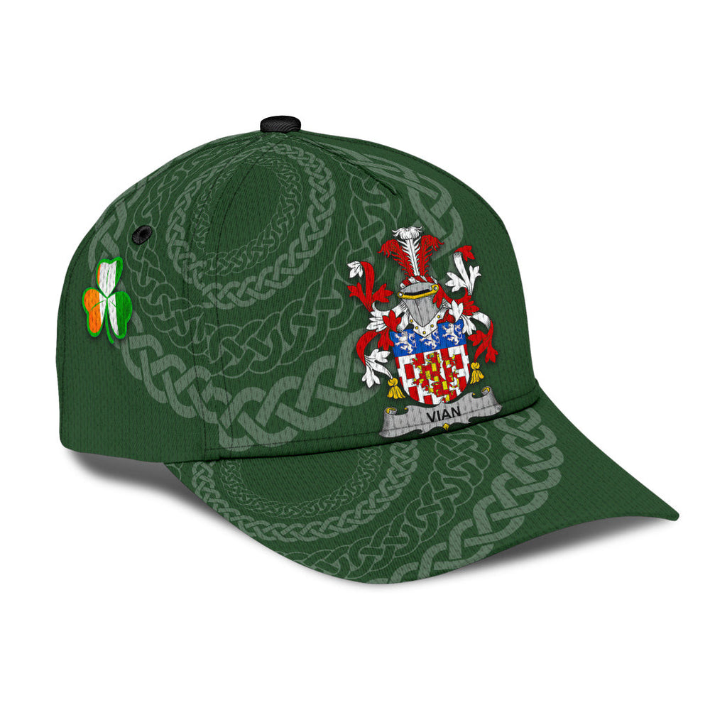 Clan Vian Coat Of Arms - Irish Family Crest St Patrick's Day Classic CapEK21 Classic Cap - Vian Coat Of Arms St Patrick's Day Classic Cap Irish Cap   