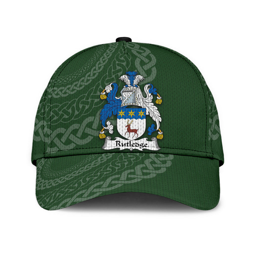 Clan Rutledge Coat Of Arms - Irish Family Crest St Patrick's Day Classic CapZV26 Classic Cap - Rutledge Coat Of Arms St Patrick's Day Classic Cap Irish Cap   