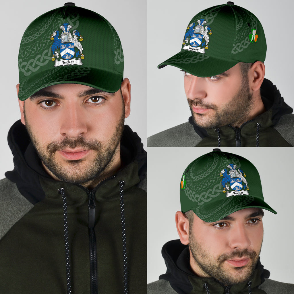Clan Tucker Coat Of Arms - Irish Family Crest St Patrick's Day Classic CapES99 Classic Cap - Tucker Coat Of Arms St Patrick's Day Classic Cap Irish Cap   