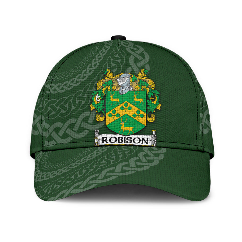 Clan Robison Coat Of Arms - Irish Family Crest St Patrick's Day Classic CapBT15 Classic Cap - Robison Coat Of Arms St Patrick's Day Classic Cap Irish Cap   