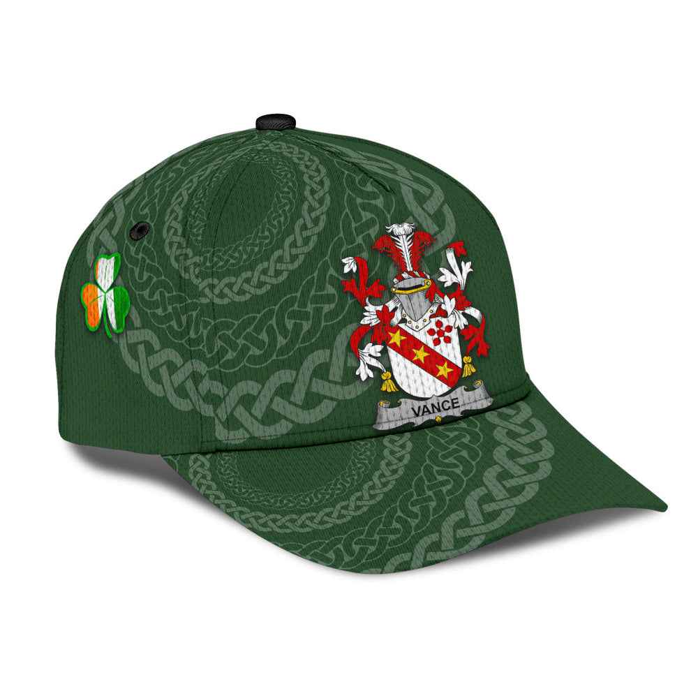 Clan Vance Coat Of Arms - Irish Family Crest St Patrick's Day Classic CapXZ25 Classic Cap - Vance Coat Of Arms St Patrick's Day Classic Cap Irish Cap   
