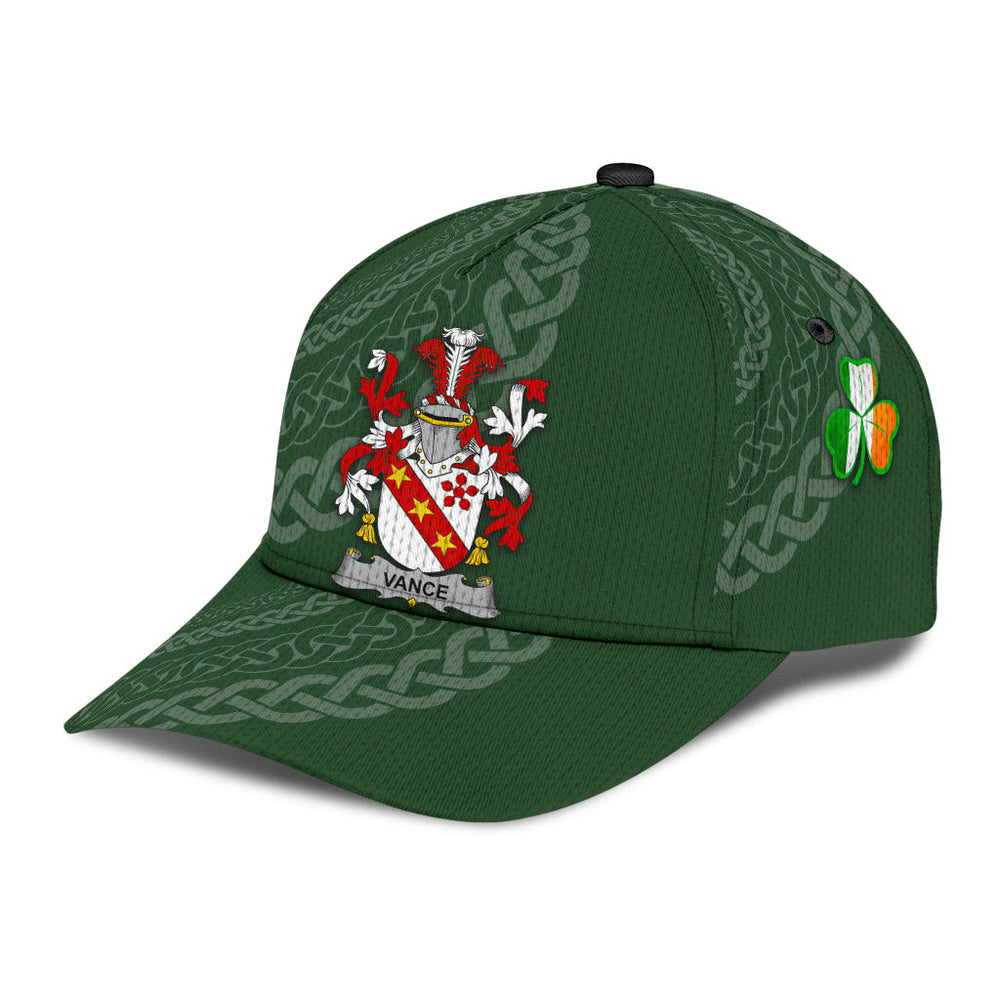 Clan Vance Coat Of Arms - Irish Family Crest St Patrick's Day Classic CapXZ25 Classic Cap - Vance Coat Of Arms St Patrick's Day Classic Cap Irish Cap   