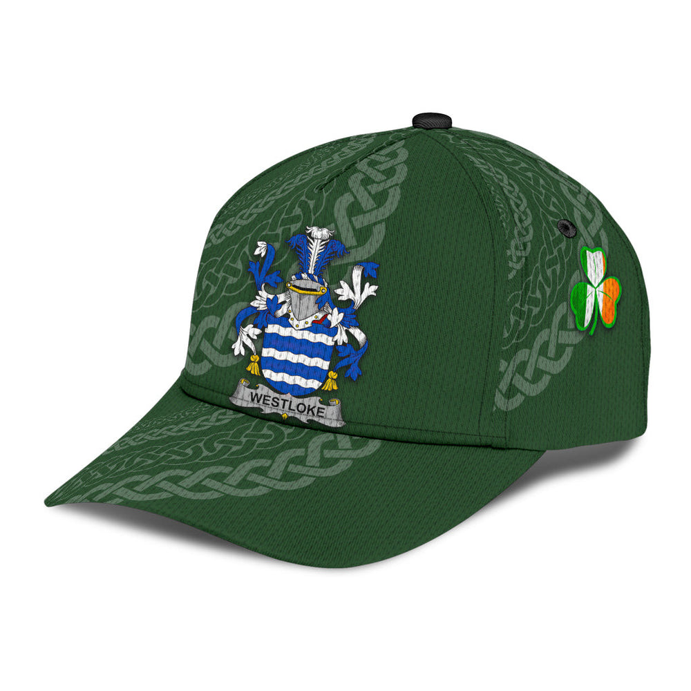 Clan Westloke Coat Of Arms - Irish Family Crest St Patrick's Day Classic CapUM57 Classic Cap - Westloke Coat Of Arms St Patrick's Day Classic Cap Irish Cap   