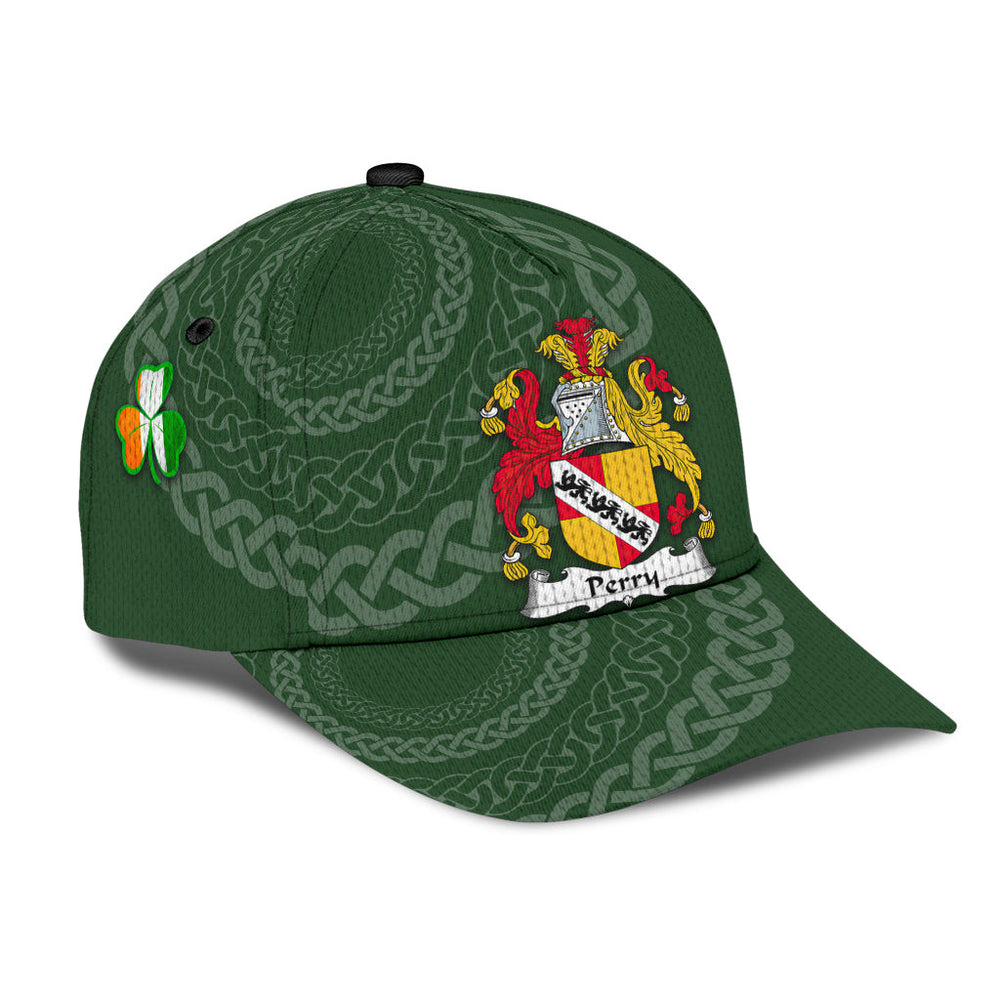 Clan Perry Coat Of Arms - Irish Family Crest St Patrick's Day Classic CapMD30 Classic Cap - Perry Coat Of Arms St Patrick's Day Classic Cap Irish Cap   