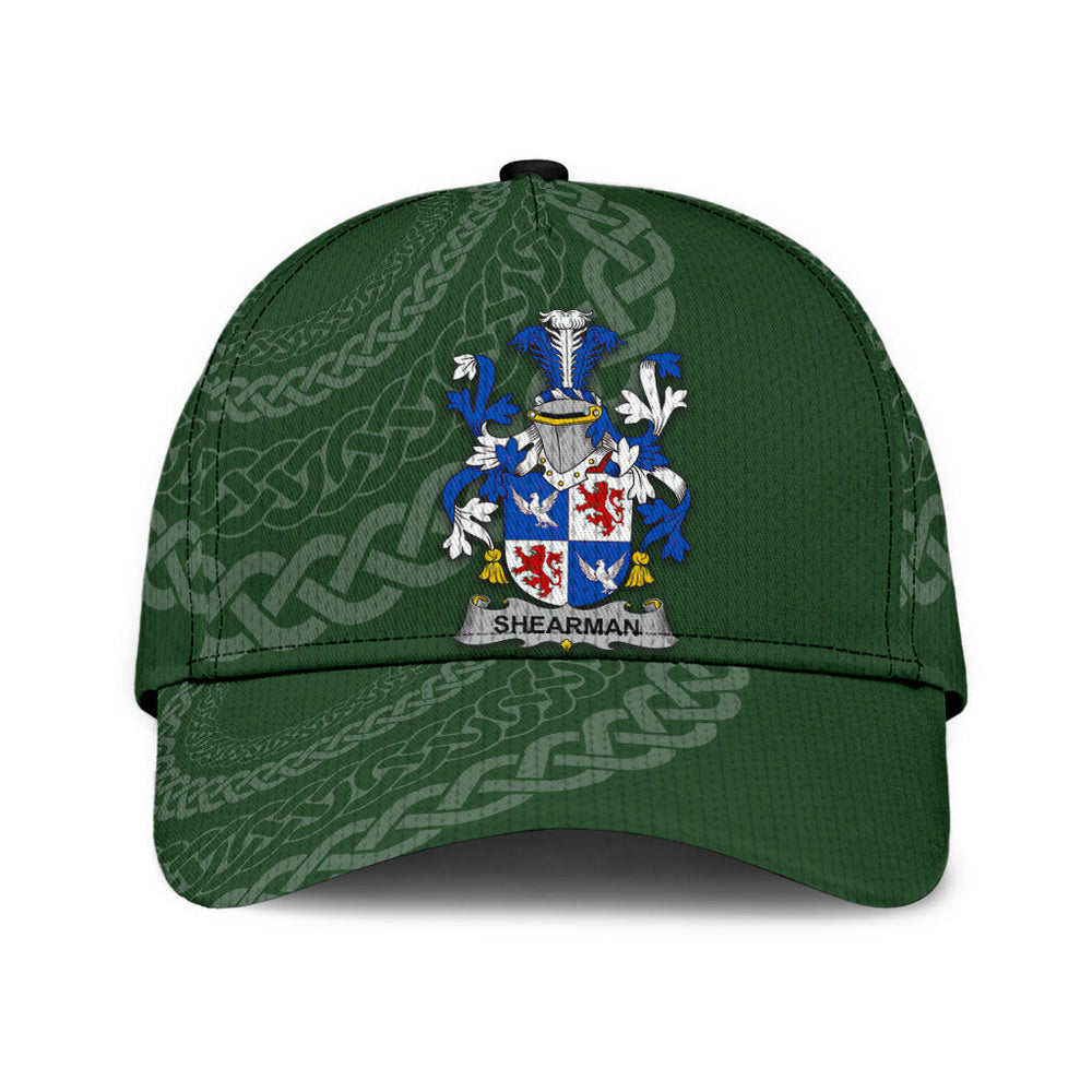 Clan Shearman Coat Of Arms - Irish Family Crest St Patrick's Day Classic CapJX22 Classic Cap - Shearman Coat Of Arms St Patrick's Day Classic Cap Irish Cap   