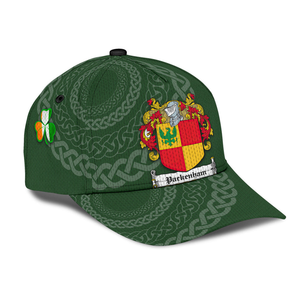Clan Packenham Coat Of Arms - Irish Family Crest St Patrick's Day Classic CapWZ89 Classic Cap - Packenham Coat Of Arms St Patrick's Day Classic Cap Irish Cap   