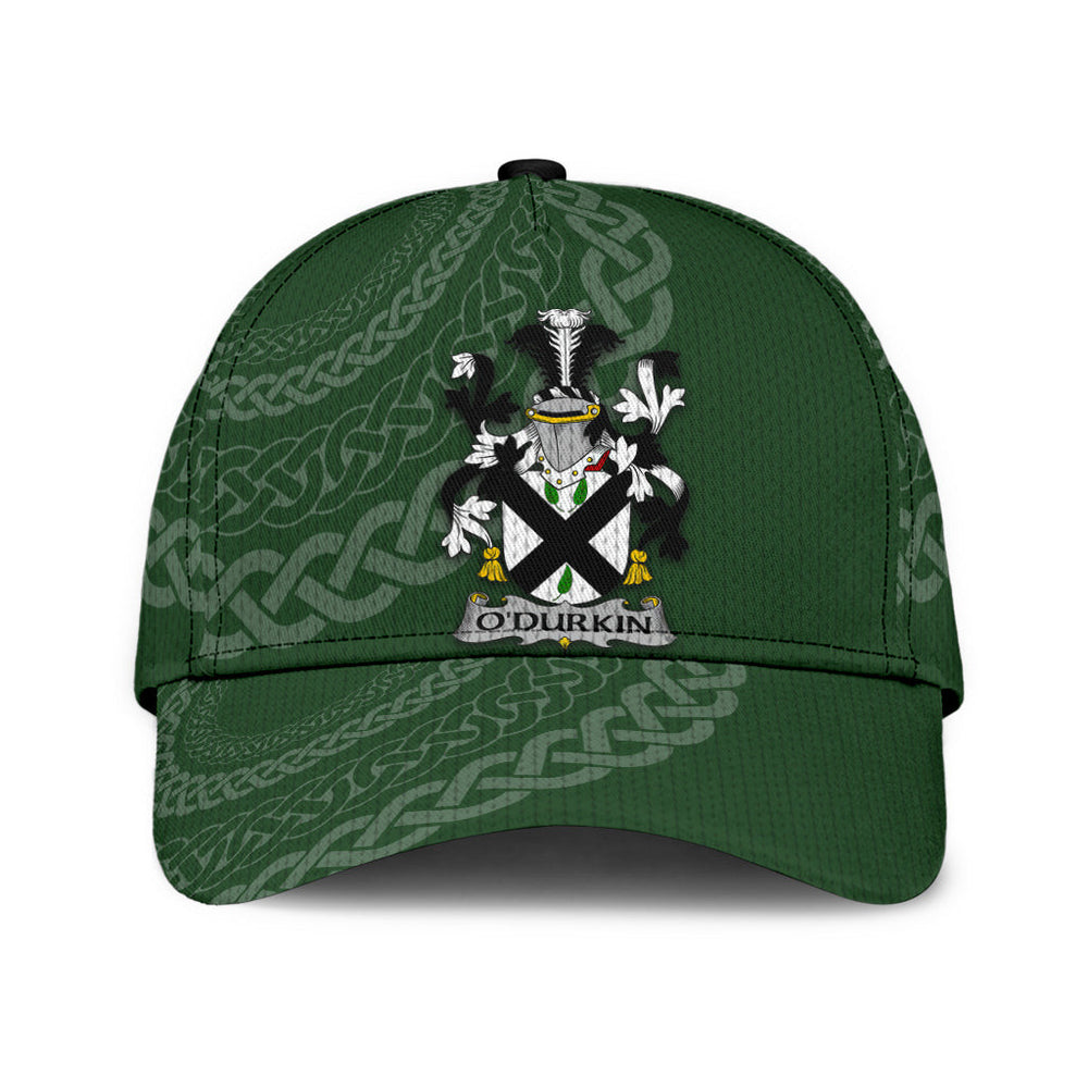 Clan Odurkin Coat Of Arms - Irish Family Crest St Patrick's Day Classic CapRC40 Classic Cap - Odurkin Coat Of Arms St Patrick's Day Classic Cap Irish Cap   