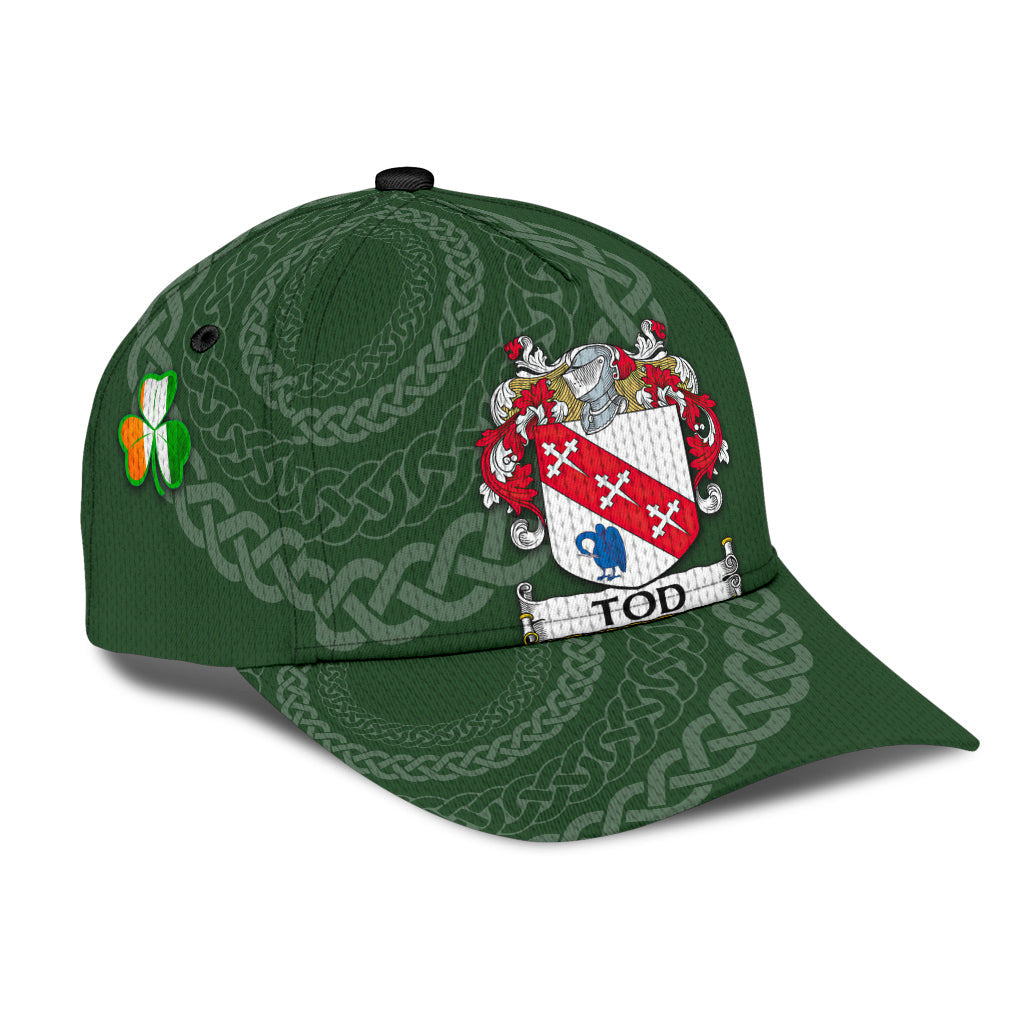 Clan Tod Coat Of Arms - Irish Family Crest St Patrick's Day Classic CapQX24 Classic Cap - Tod Coat Of Arms St Patrick's Day Classic Cap Irish Cap   