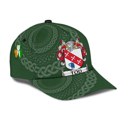 Clan Tod Coat Of Arms - Irish Family Crest St Patrick's Day Classic CapQX24 Classic Cap - Tod Coat Of Arms St Patrick's Day Classic Cap Irish Cap   