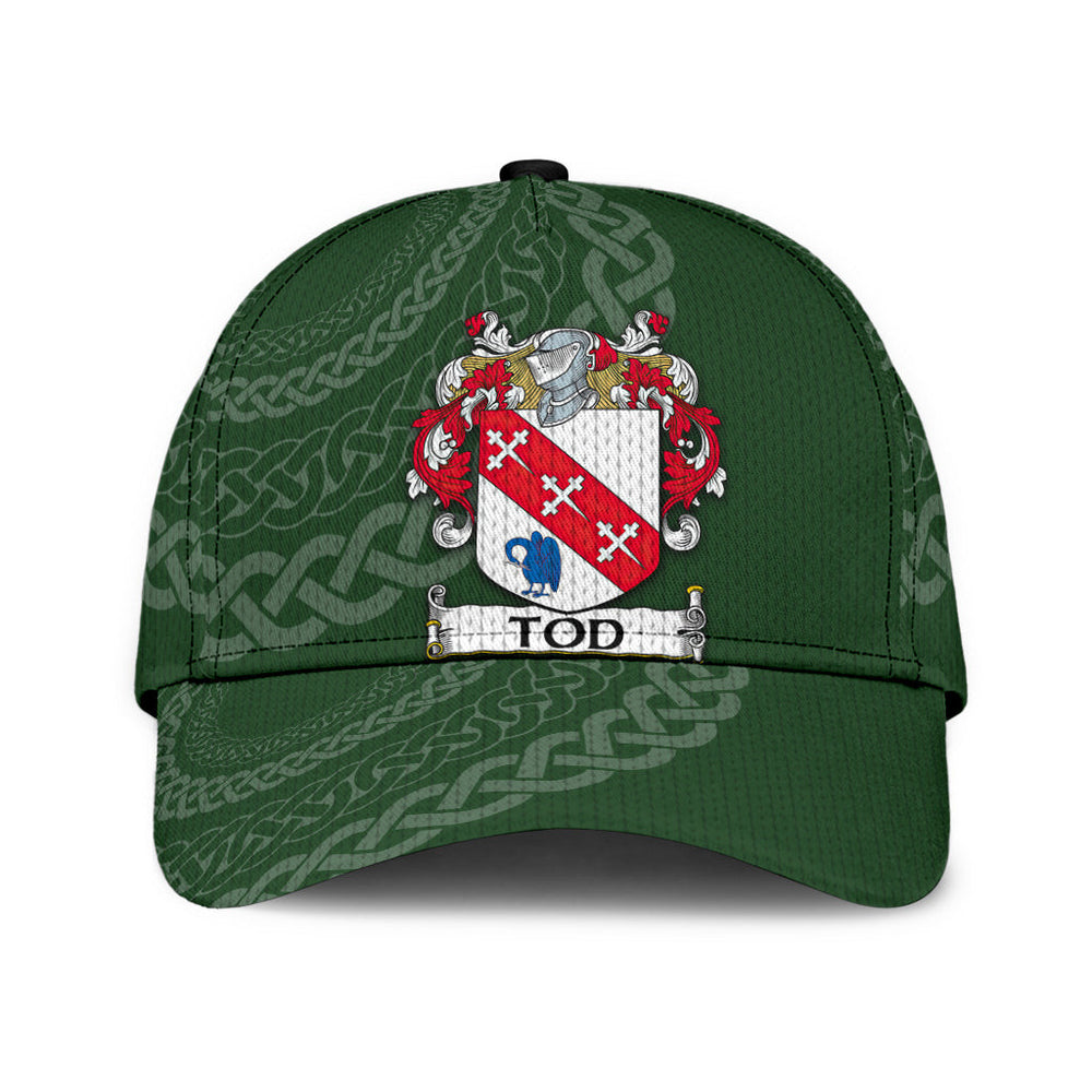 Clan Tod Coat Of Arms - Irish Family Crest St Patrick's Day Classic CapQX24 Classic Cap - Tod Coat Of Arms St Patrick's Day Classic Cap Irish Cap   