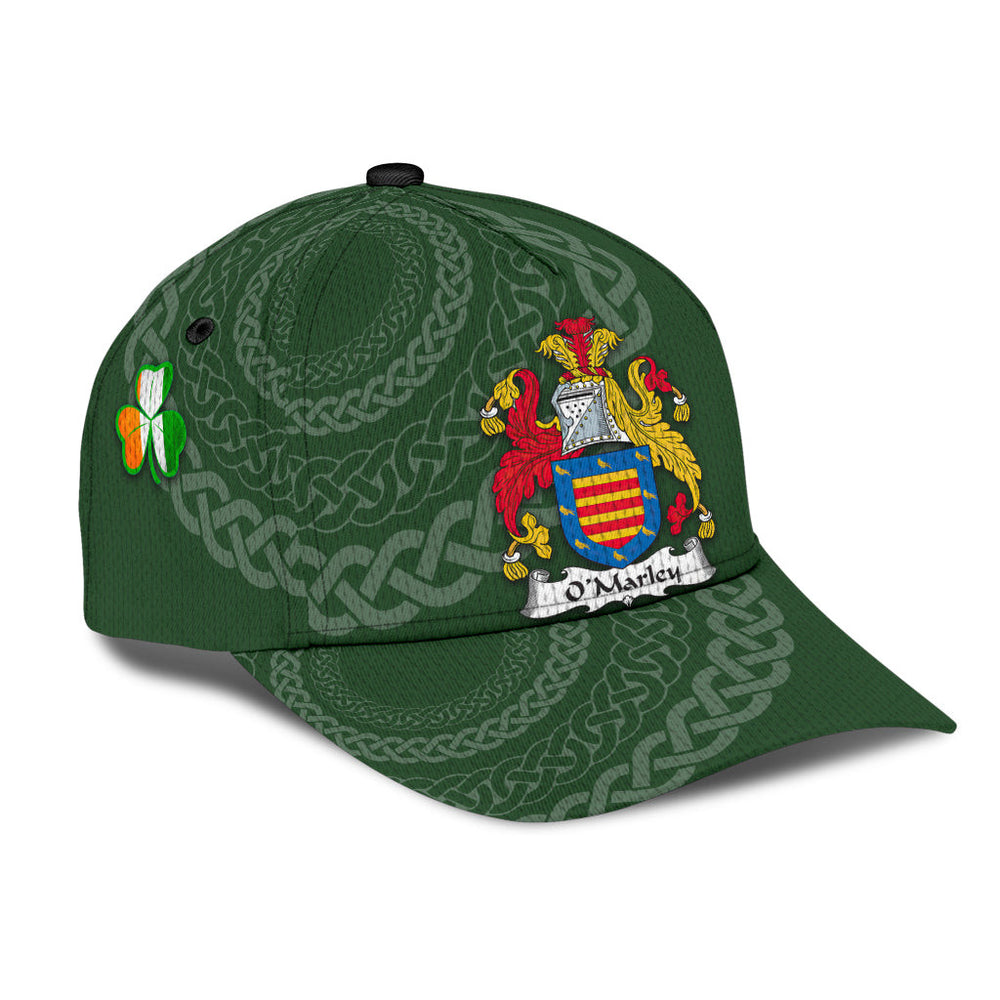 Clan Omarley Coat Of Arms - Irish Family Crest St Patrick's Day Classic CapDT92 Classic Cap - Omarley Coat Of Arms St Patrick's Day Classic Cap Irish Cap   