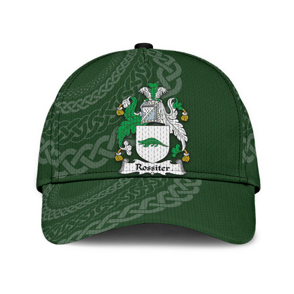 Clan Rossiter Coat Of Arms - Irish Family Crest St Patrick's Day Classic CapCE54 Classic Cap - Rossiter Coat Of Arms St Patrick's Day Classic Cap Irish Cap   