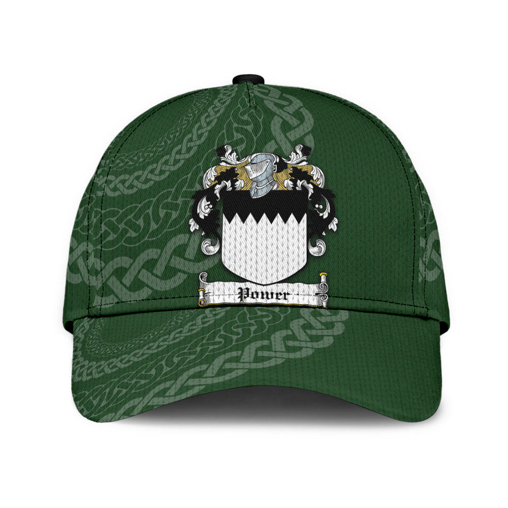 Clan Power Coat Of Arms - Irish Family Crest St Patrick's Day Classic CapCN81 Classic Cap - Power Coat Of Arms St Patrick's Day Classic Cap Irish Cap   