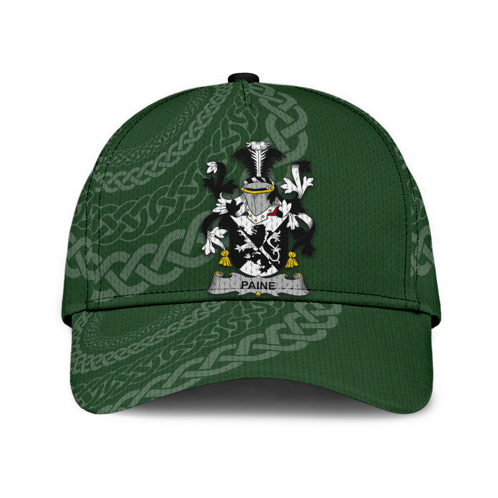 Clan Paine Coat Of Arms - Irish Family Crest St Patrick's Day Classic CapON27 Classic Cap - Paine Coat Of Arms St Patrick's Day Classic Cap Irish Cap   