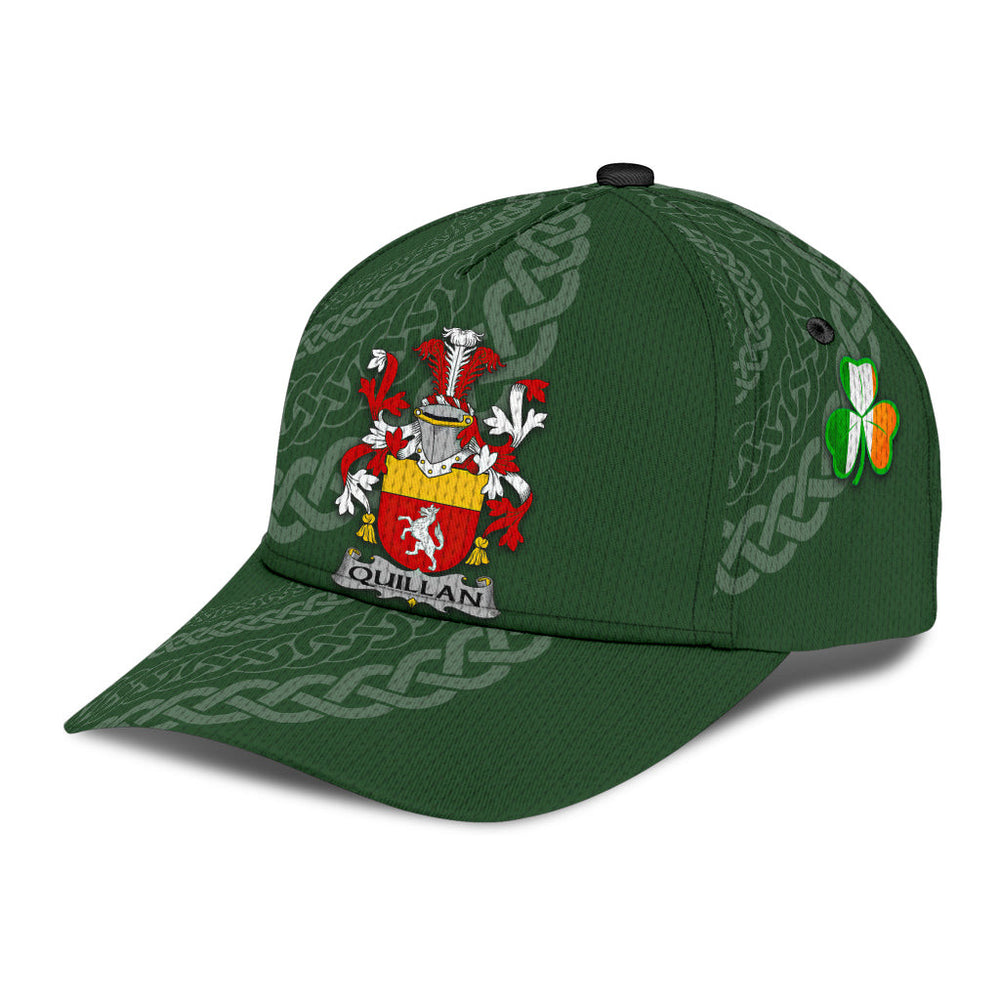 Clan Quillan Coat Of Arms - Irish Family Crest St Patrick's Day Classic CapPN22 Classic Cap - Quillan Coat Of Arms St Patrick's Day Classic Cap Irish Cap   