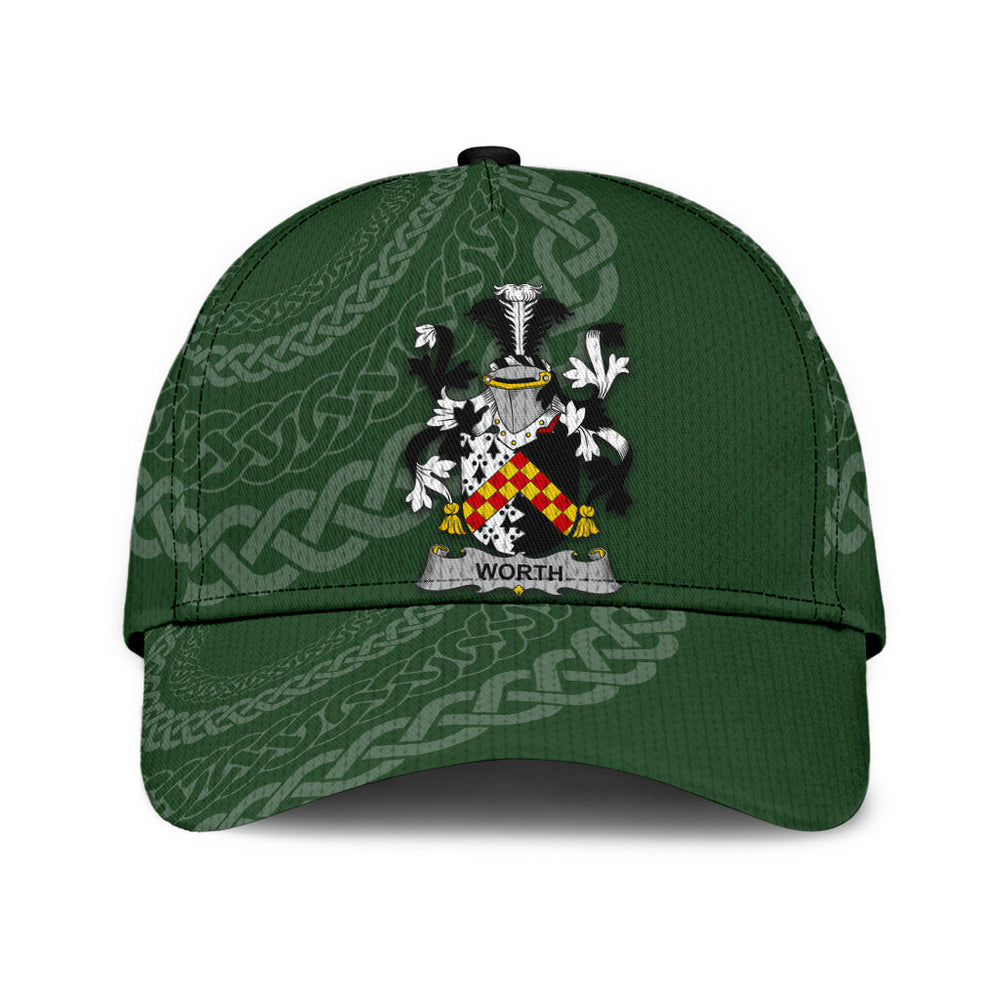 Clan Worth Coat Of Arms - Irish Family Crest St Patrick's Day Classic CapTB48 Classic Cap - Worth Coat Of Arms St Patrick's Day Classic Cap Irish Cap   