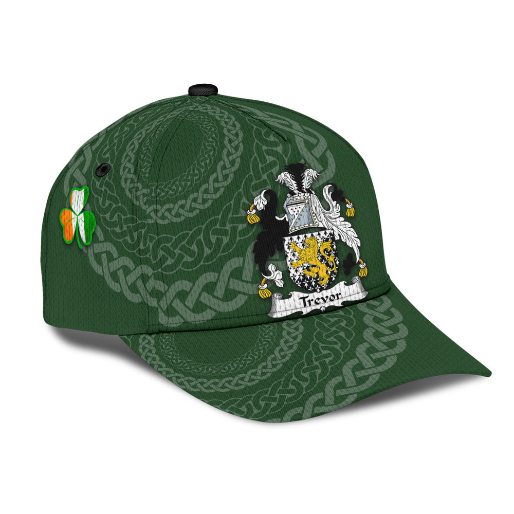 Clan Trevor Coat Of Arms - Irish Family Crest St Patrick's Day Classic CapBR77 Classic Cap - Trevor Coat Of Arms St Patrick's Day Classic Cap Irish Cap   