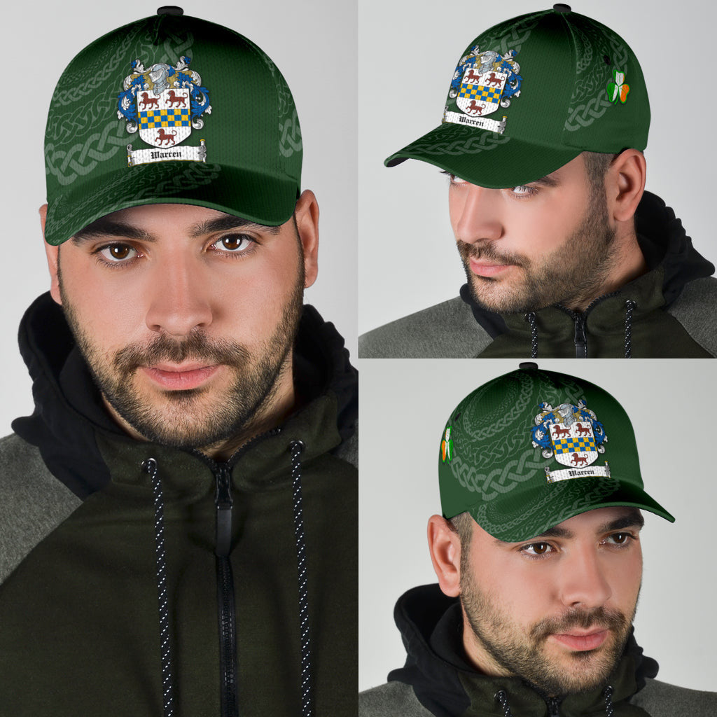 Clan Warren Coat Of Arms - Irish Family Crest St Patrick's Day Classic CapGA13 Classic Cap - Warren Coat Of Arms St Patrick's Day Classic Cap Irish Cap   