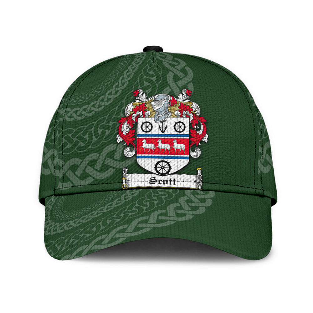 Clan Scott Coat Of Arms - Irish Family Crest St Patrick's Day Classic CapNL77 Classic Cap - Scott Coat Of Arms St Patrick's Day Classic Cap Irish Cap   