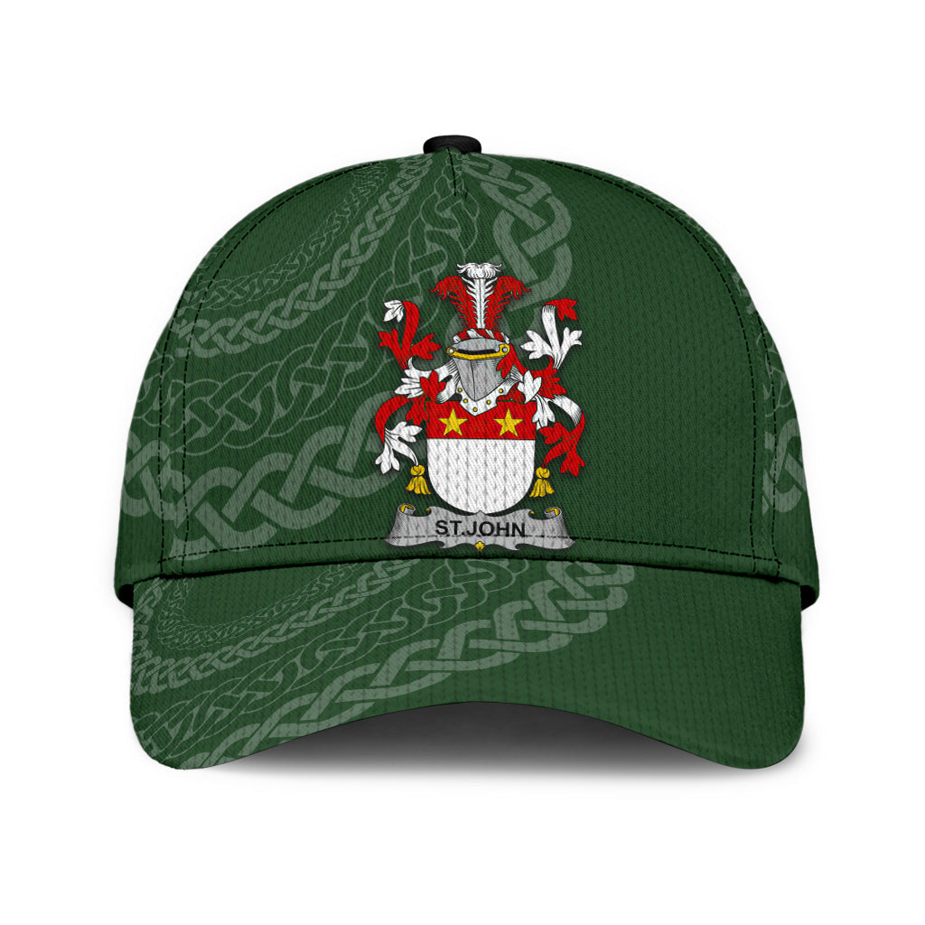 Clan St John Coat Of Arms - Irish Family Crest St Patrick's Day Classic CapVD82 Classic Cap - St John Coat Of Arms St Patrick's Day Classic Cap Irish Cap   