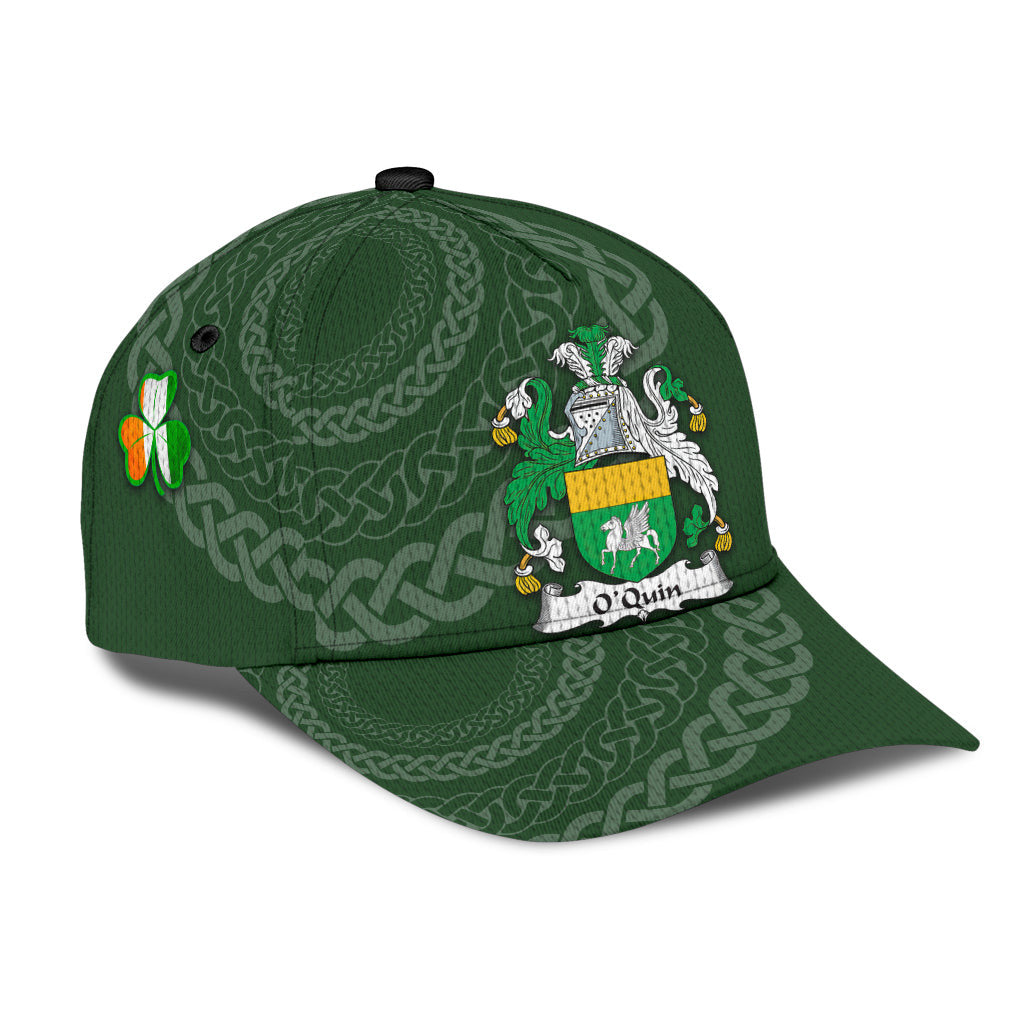 Clan Oquin Coat Of Arms Longfordarms - Irish Family Crest St Patrick's Day Classic CapQG43 Classic Cap - Oquin Coat Of Arms Longfordarms St Patrick's Day Classic Cap Irish Cap   