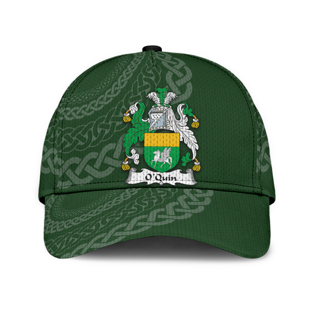 Clan Oquin Coat Of Arms Longfordarms - Irish Family Crest St Patrick's Day Classic CapQG43 Classic Cap - Oquin Coat Of Arms Longfordarms St Patrick's Day Classic Cap Irish Cap   