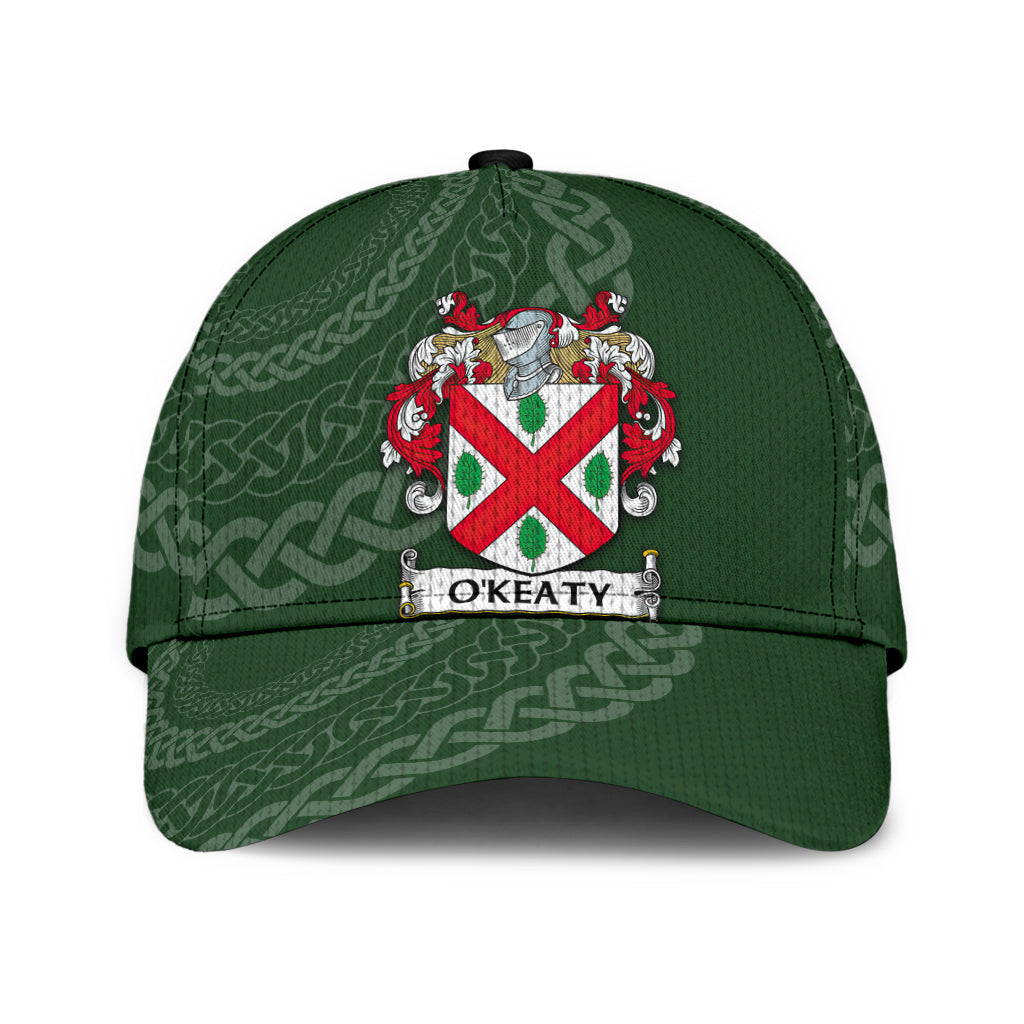 Clan Okeaty Coat Of Arms - Irish Family Crest St Patrick's Day Classic CapEL37 Classic Cap - Okeaty Coat Of Arms St Patrick's Day Classic Cap Irish Cap   