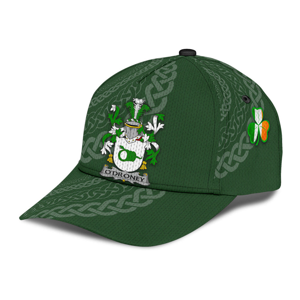 Clan Odroney Coat Of Arms - Irish Family Crest St Patrick's Day Classic CapMP76 Classic Cap - Odroney Coat Of Arms St Patrick's Day Classic Cap Irish Cap   