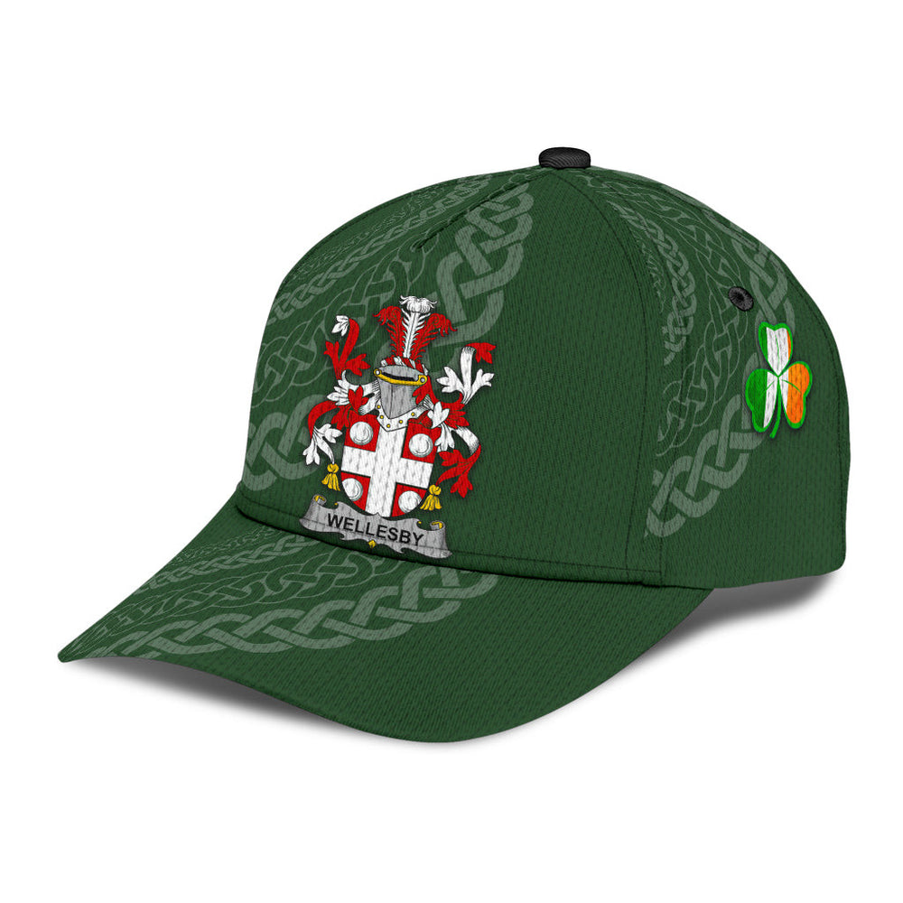 Clan Wellesby Coat Of Arms - Irish Family Crest St Patrick's Day Classic CapJD74 Classic Cap - Wellesby Coat Of Arms St Patrick's Day Classic Cap Irish Cap   