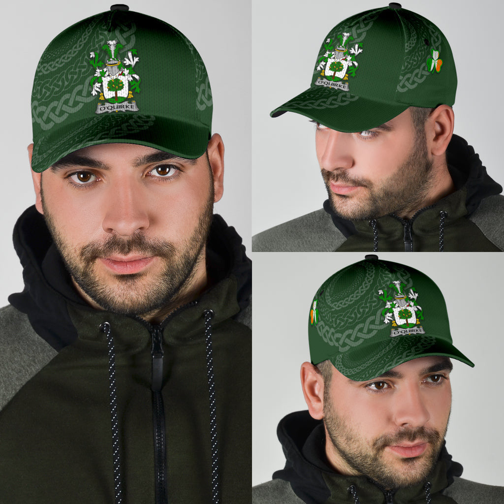 Clan Oquirke Coat Of Arms - Irish Family Crest St Patrick's Day Classic CapVO92 Classic Cap - Oquirke Coat Of Arms St Patrick's Day Classic Cap Irish Cap   