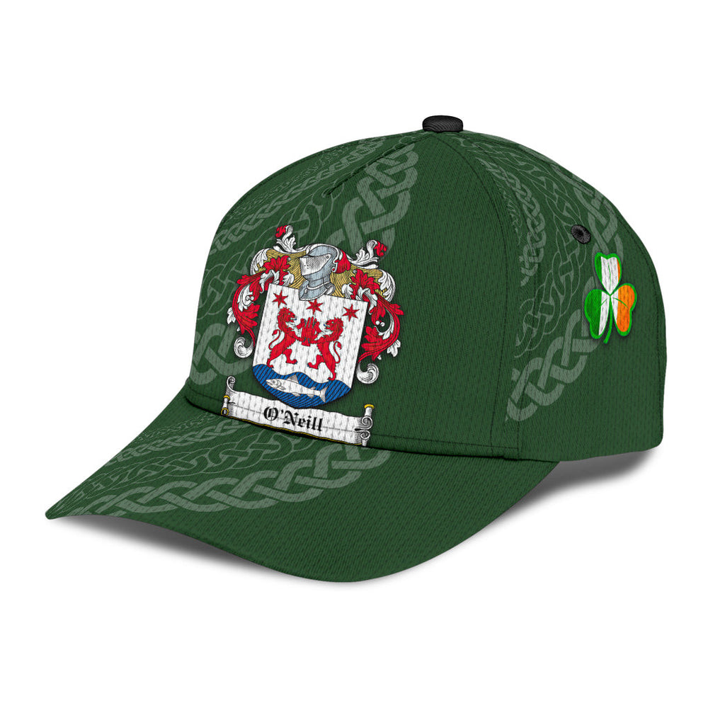 Clan Oneill Coat Of Arms - Irish Family Crest St Patrick's Day Classic CapQA50 Classic Cap - Oneill Coat Of Arms St Patrick's Day Classic Cap Irish Cap   