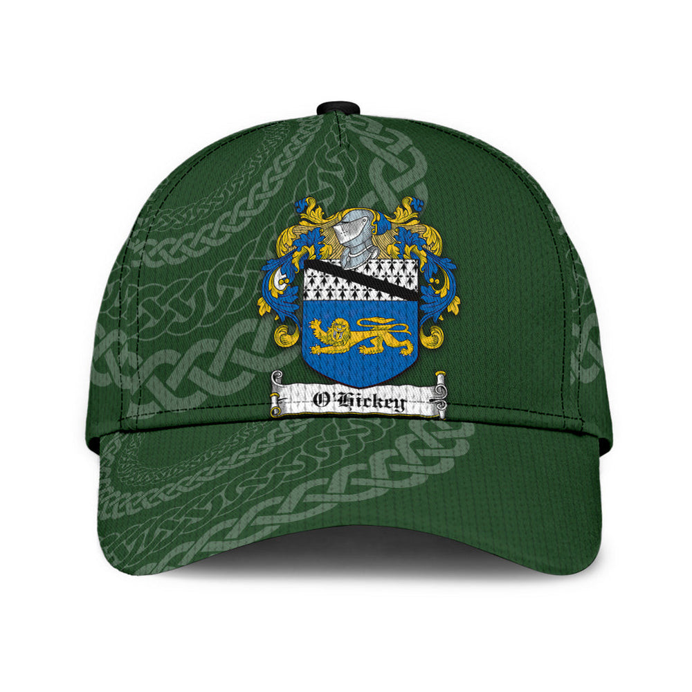 Clan Ohickey Coat Of Arms - Irish Family Crest St Patrick's Day Classic CapMV72 Classic Cap - Ohickey Coat Of Arms St Patrick's Day Classic Cap Irish Cap   