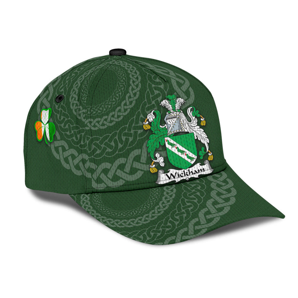 Clan Wickham Coat Of Arms - Irish Family Crest St Patrick's Day Classic CapOI19 Classic Cap - Wickham Coat Of Arms St Patrick's Day Classic Cap Irish Cap   
