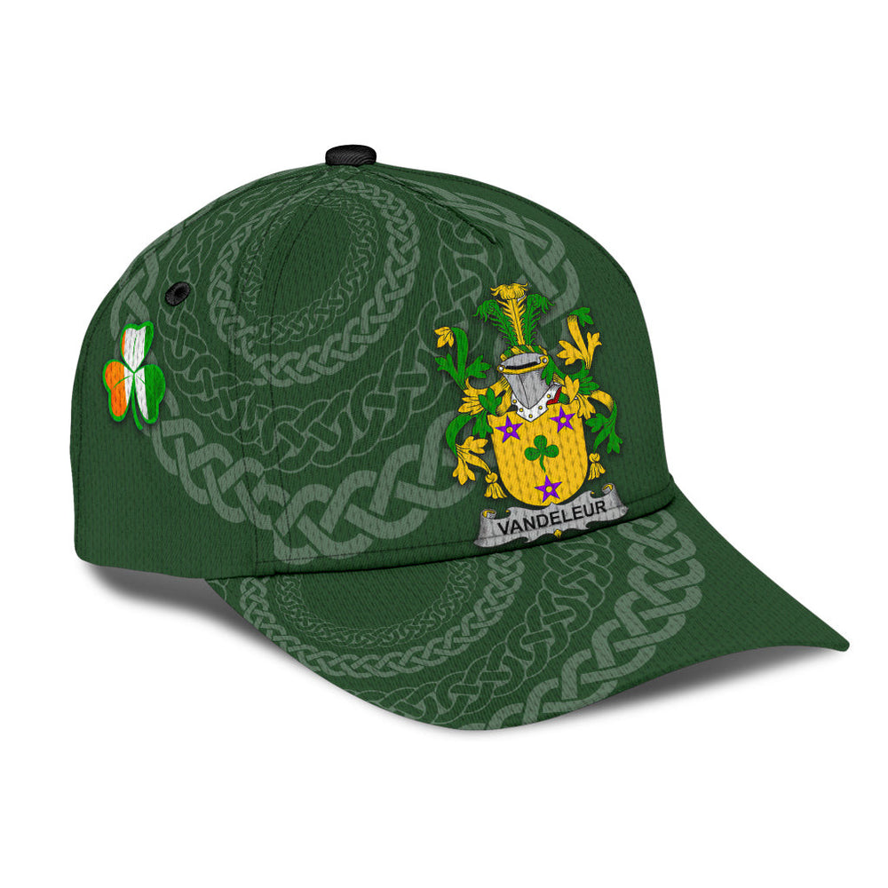 Clan Vandeleur Coat Of Arms - Irish Family Crest St Patrick's Day Classic CapUC11 Classic Cap - Vandeleur Coat Of Arms St Patrick's Day Classic Cap Irish Cap   