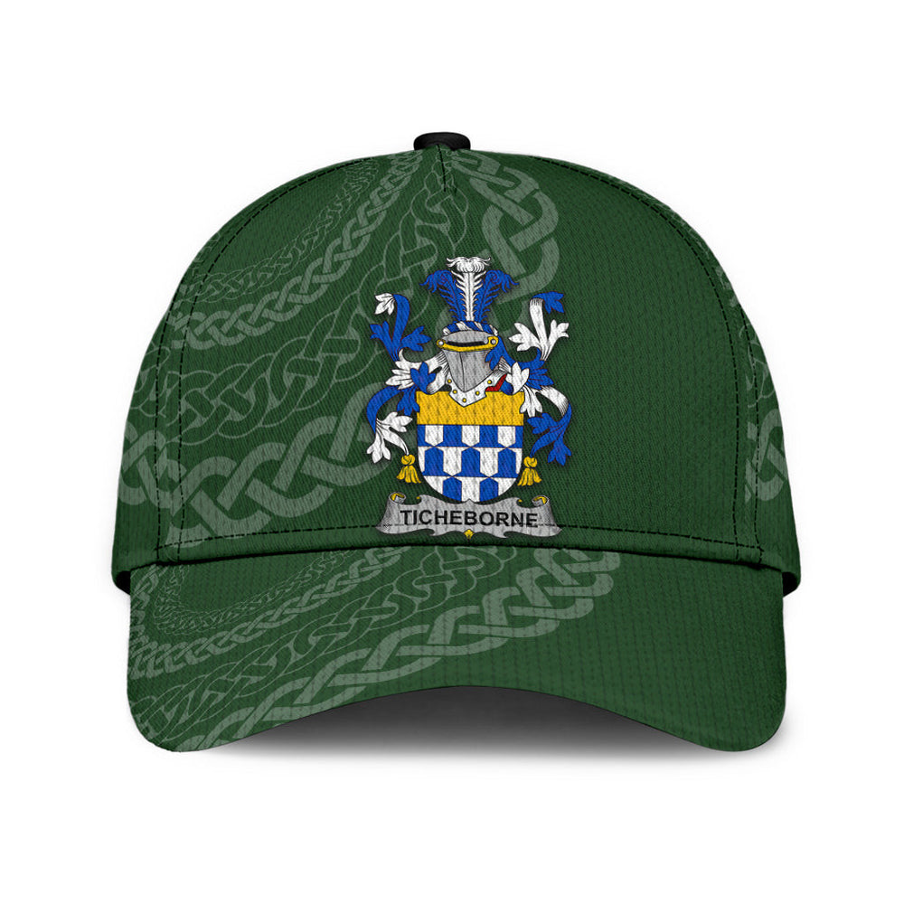 Clan Ticheborne Coat Of Arms - Irish Family Crest St Patrick's Day Classic CapSB67 Classic Cap - Ticheborne Coat Of Arms St Patrick's Day Classic Cap Irish Cap   