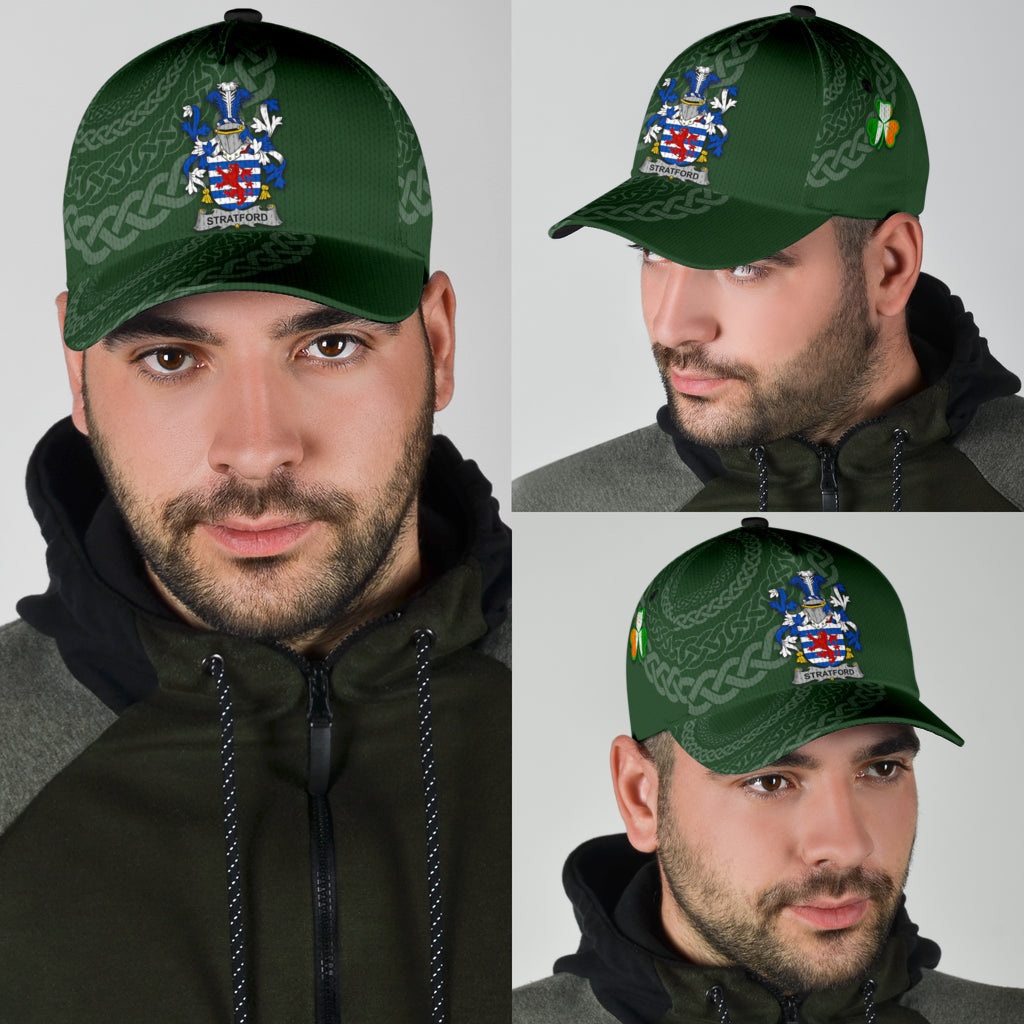 Clan Stratford Coat Of Arms - Irish Family Crest St Patrick's Day Classic CapPL56 Classic Cap - Stratford Coat Of Arms St Patrick's Day Classic Cap Irish Cap   
