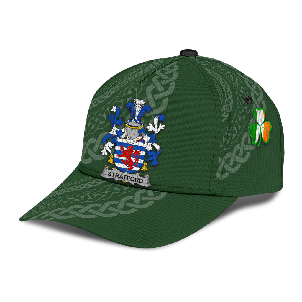 Clan Stratford Coat Of Arms - Irish Family Crest St Patrick's Day Classic CapPL56 Classic Cap - Stratford Coat Of Arms St Patrick's Day Classic Cap Irish Cap   